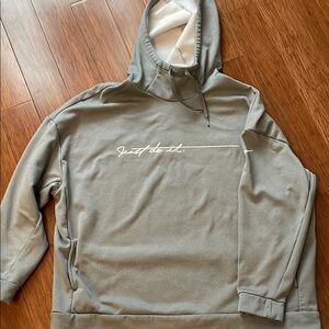 Nike Gray Hoodie with 'Just Do It' Slogan